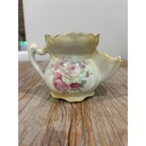 Vintage Floral Shaving Skuttle Mug Old Foley James Kent Staffordshire England